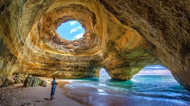 Beach cave in Portugal